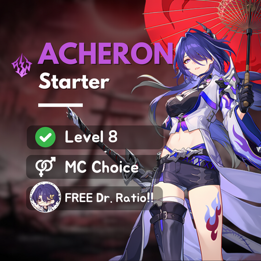 Honkai Star Rail Acheron Starter Account with Bronya or Signature Lightcone