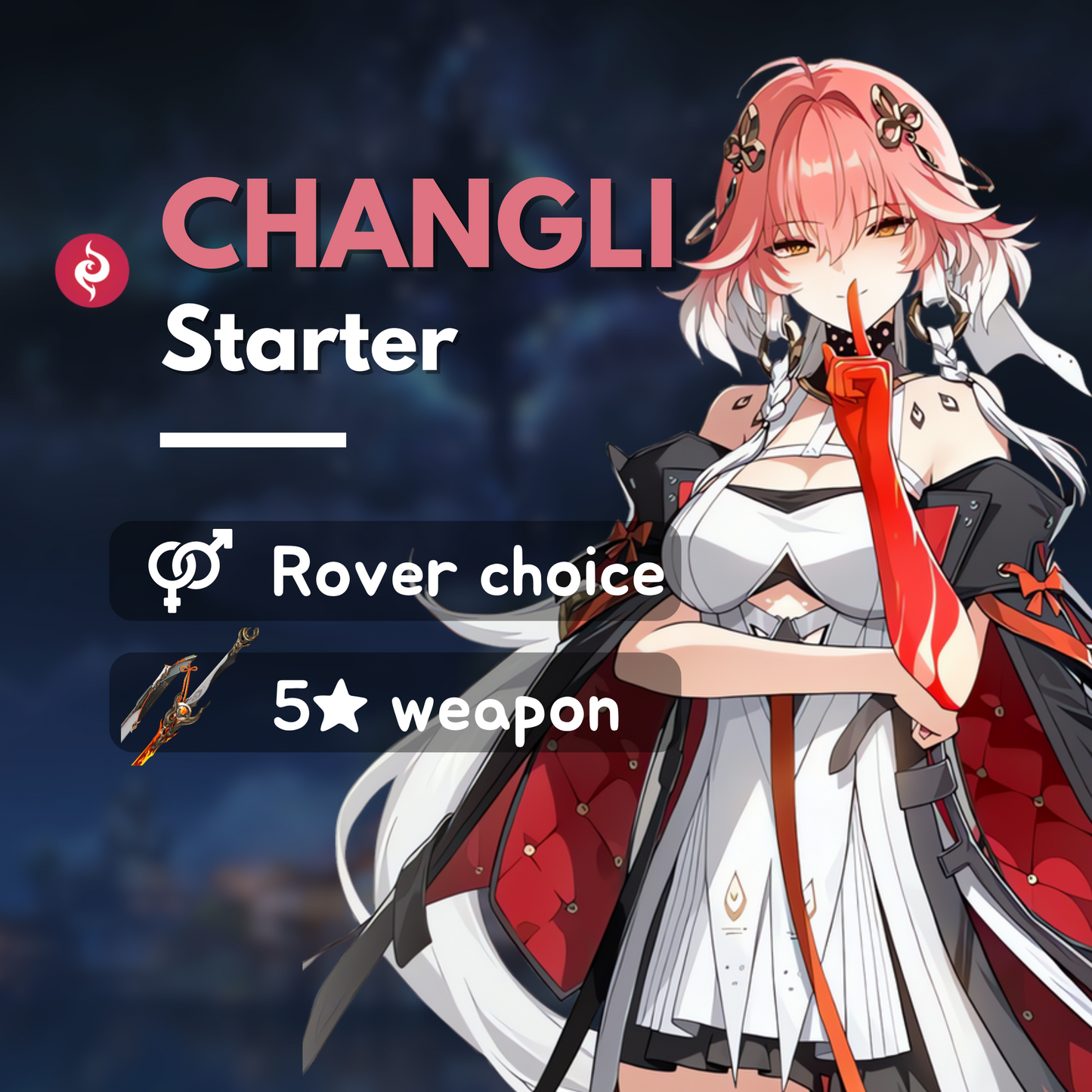 Wuthering Waves Changli Starter Account for All Servers including America, Europe and Asia featuring 5-star weapon Blazing Brilliance