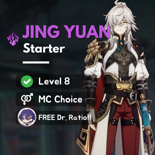 Honkai Star Rail Jing Yuan Starter Account with Bronya or Signature Lightcone