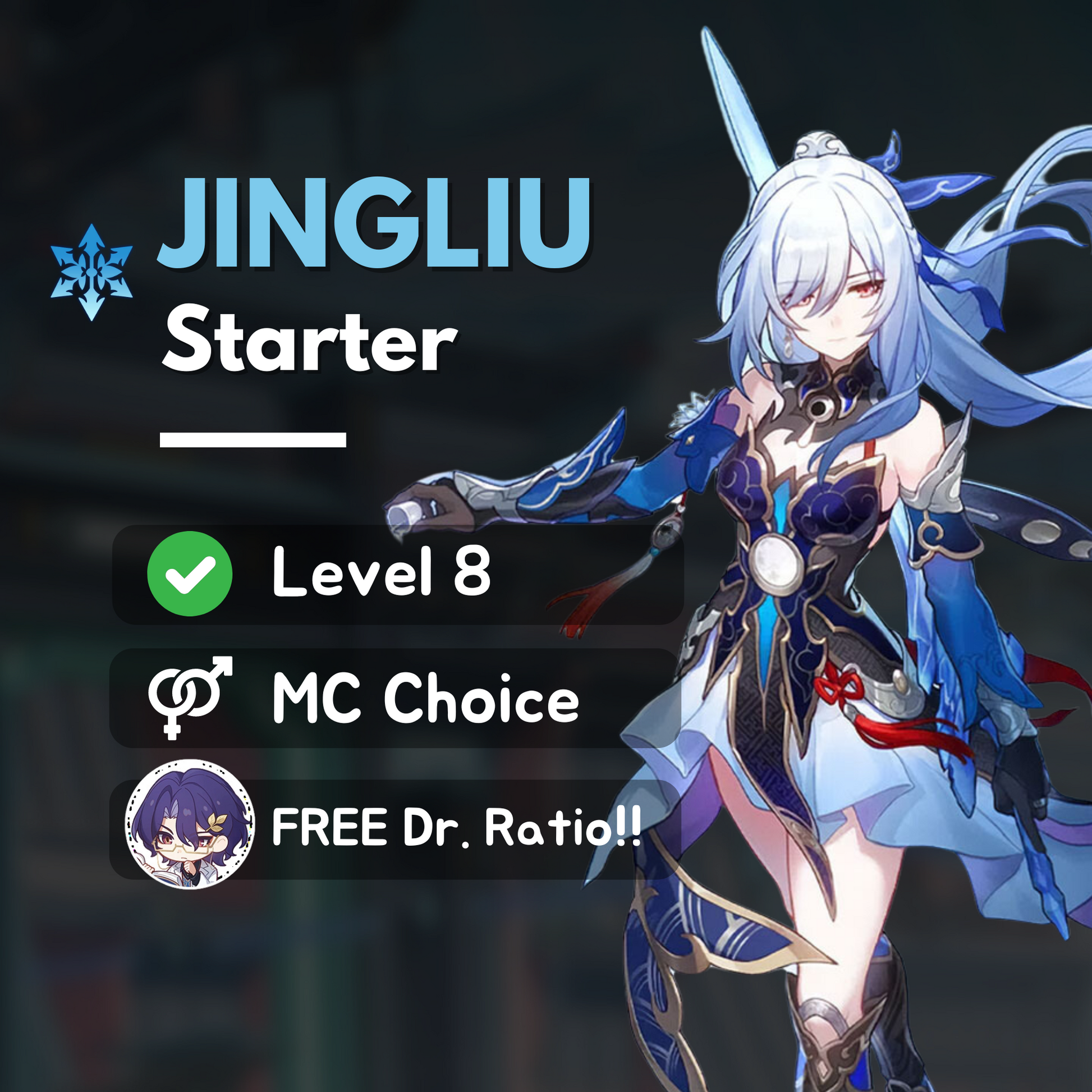 Honkai Star Rail Jingliu Starter Account with Bronya or Signature Lightcone