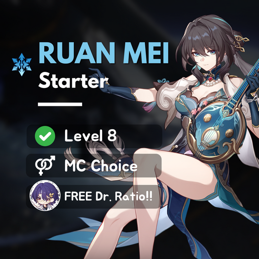 Honkai Star Rail Ruan Mei Starter Account with Bronya or Signature Lightcone